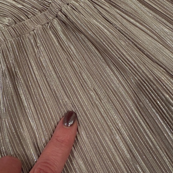 Anthropologie Porridge Metallic Pleated Jumpsuit - Picture 6 of 7